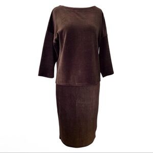 J. Jill Ribbed Velour Skirt Set